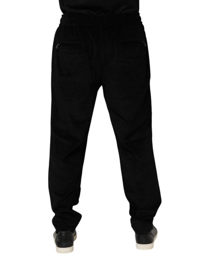 Dolce &amp; Gabbana Schwarze Jogginghose aus Baumwolle für Herren