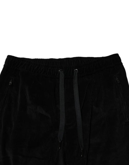 Dolce &amp; Gabbana Schwarze Jogginghose aus Baumwolle für Herren