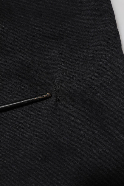 Dolce & Gabbana Black Cotton Logo Plaque Denim Jeans