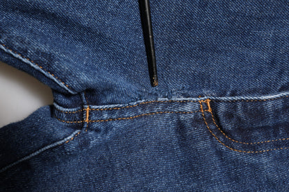 Dolce & Gabbana Blue Cotton Logo Skinny Denim Jeans