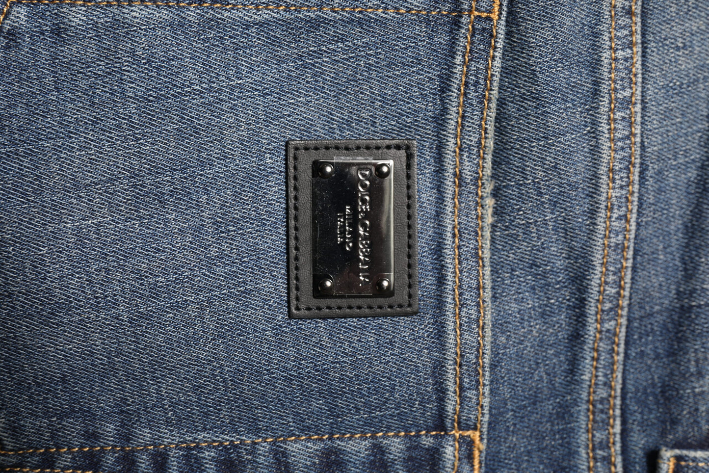 Dolce &amp; Gabbana – Blau verwaschene Skinny-Jeans mit Logo-Plakette für Herren