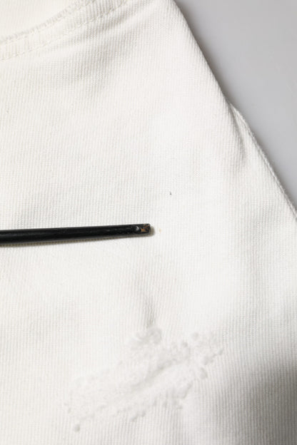 Dolce &amp; Gabbana Weiße, lockere Herren-Jeans aus Baumwolle