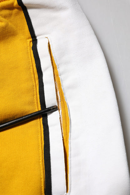 Dolce &amp; Gabbana – Jogginghose mit Logo aus gelber Baumwolle