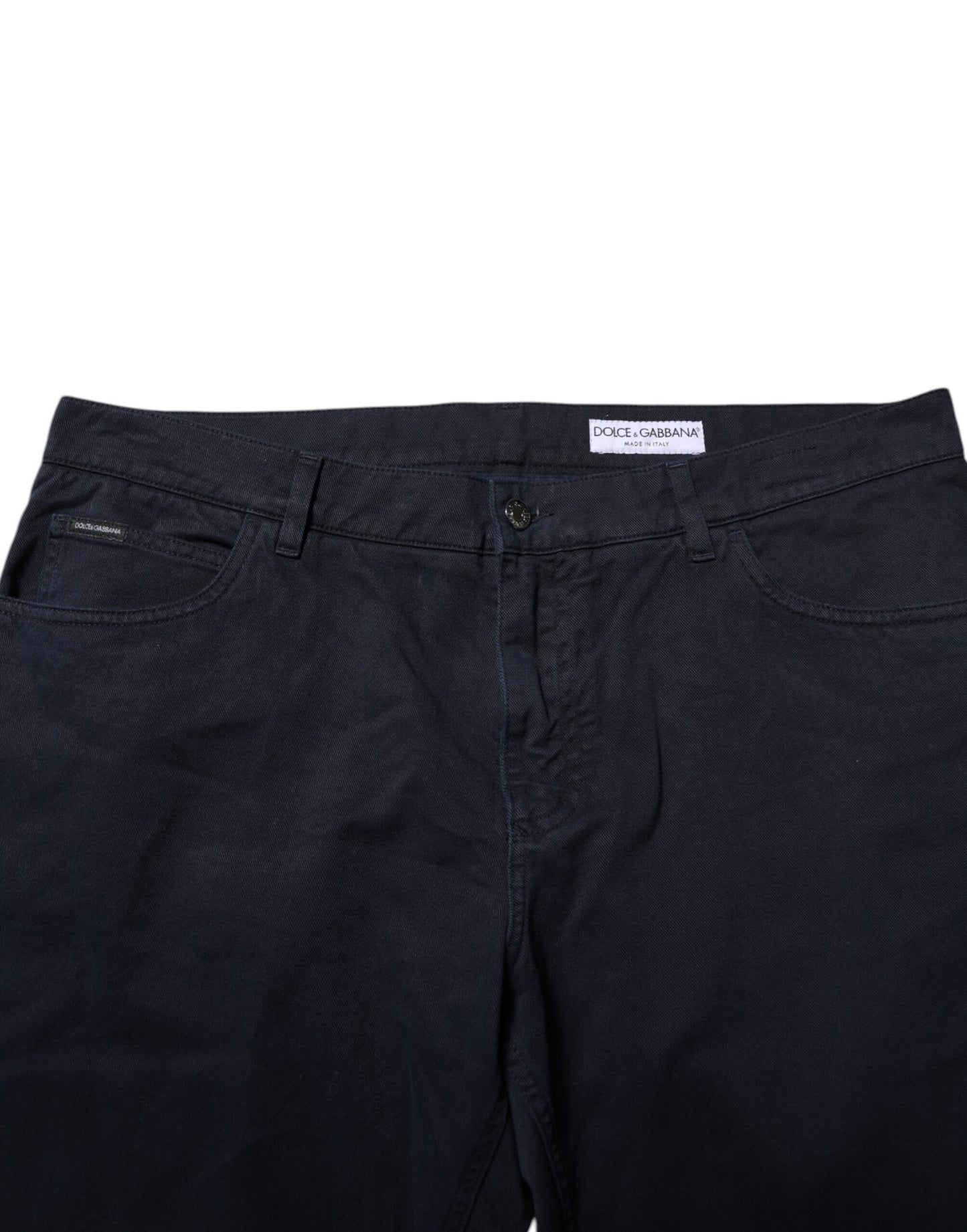 Dolce & Gabbana Black Cotton Tapered Denim Jeans