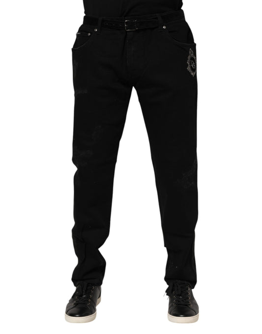 Dolce &amp; Gabbana Schwarze Skinny-Jeans aus Baumwolle für Herren