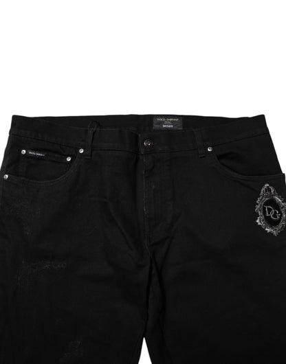 Dolce &amp; Gabbana Schwarze Skinny-Jeans aus Baumwolle für Herren