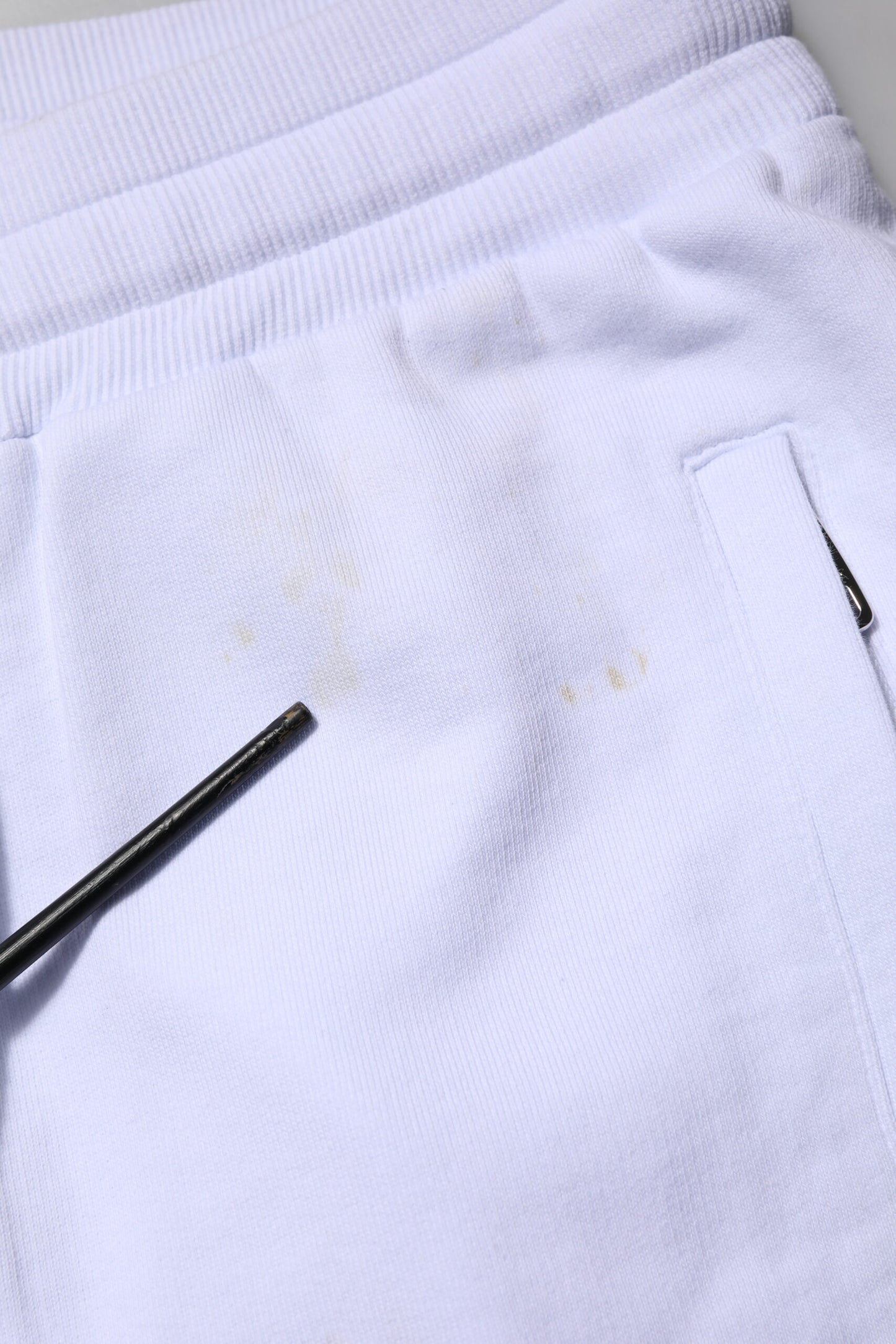 Dolce &amp; Gabbana – Weiße Jogginghose aus Baumwolle mit Kordelzug