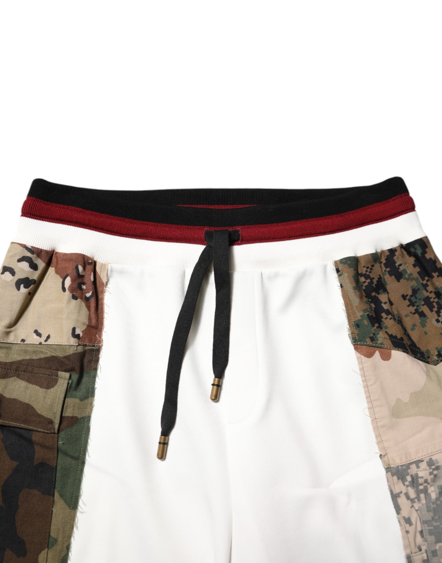 Dolce &amp; Gabbana Weiße Patchwork-Jogginghose für Herren