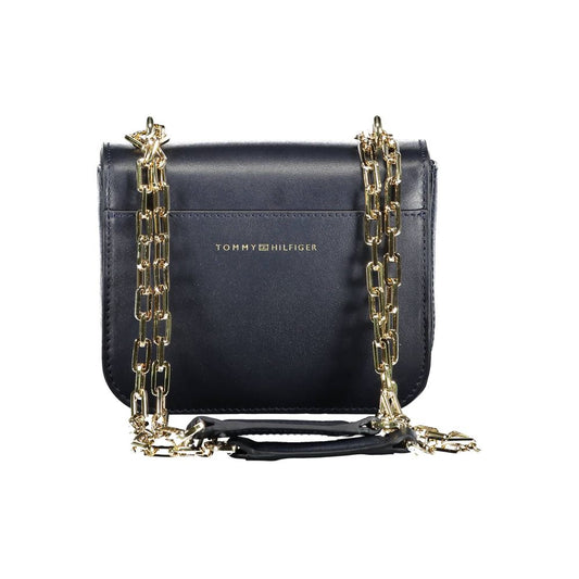 Tommy Hilfiger – Blaue Lederhandtasche