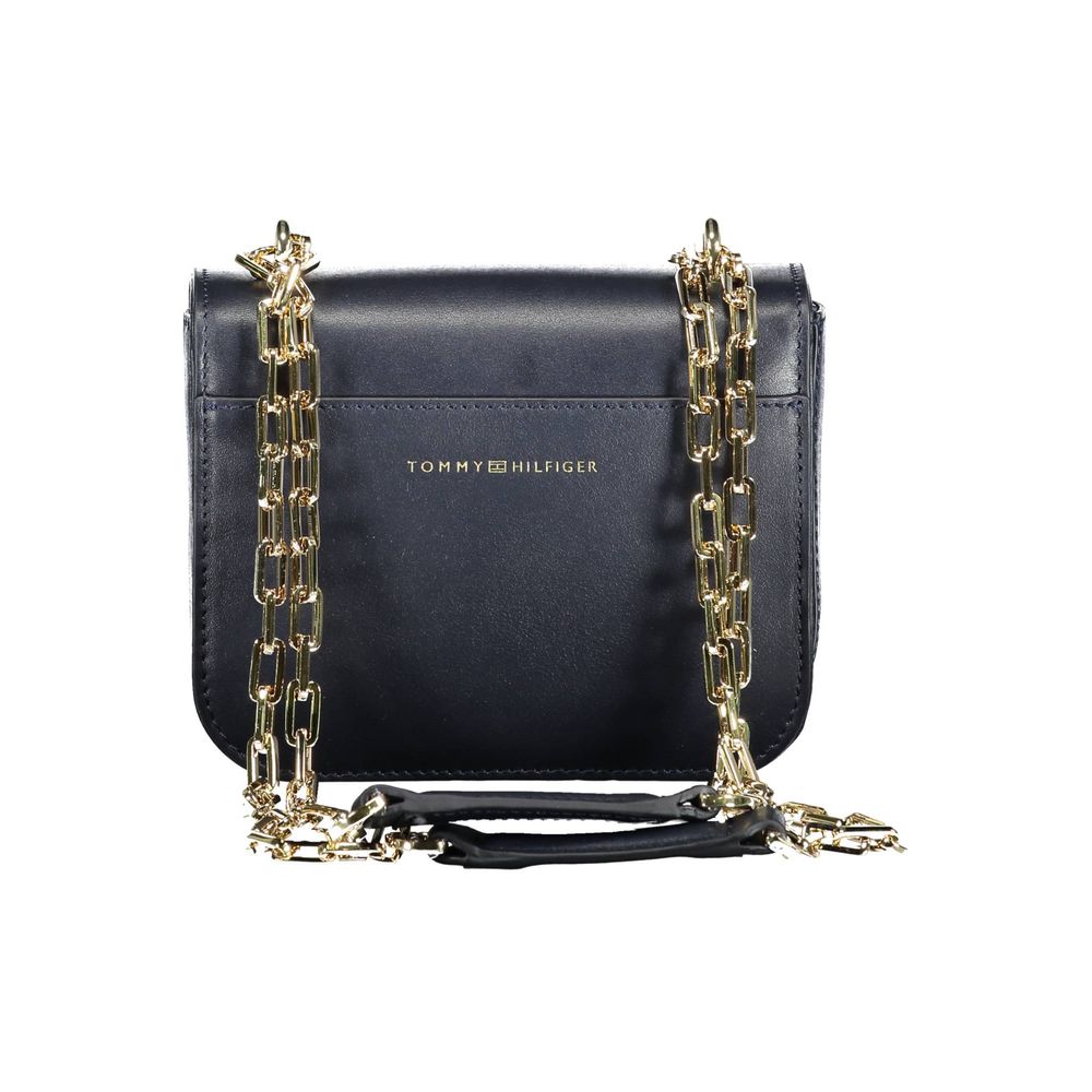 Tommy Hilfiger – Blaue Lederhandtasche