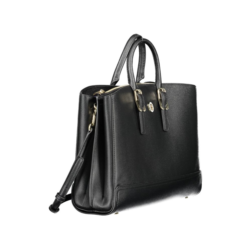Tommy Hilfiger – Schwarze Polyethylen-Handtasche