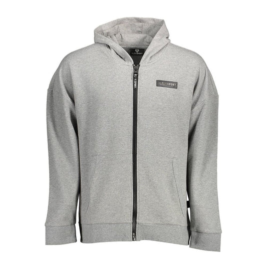 Plein Sport Gray Cotton Men Sweater