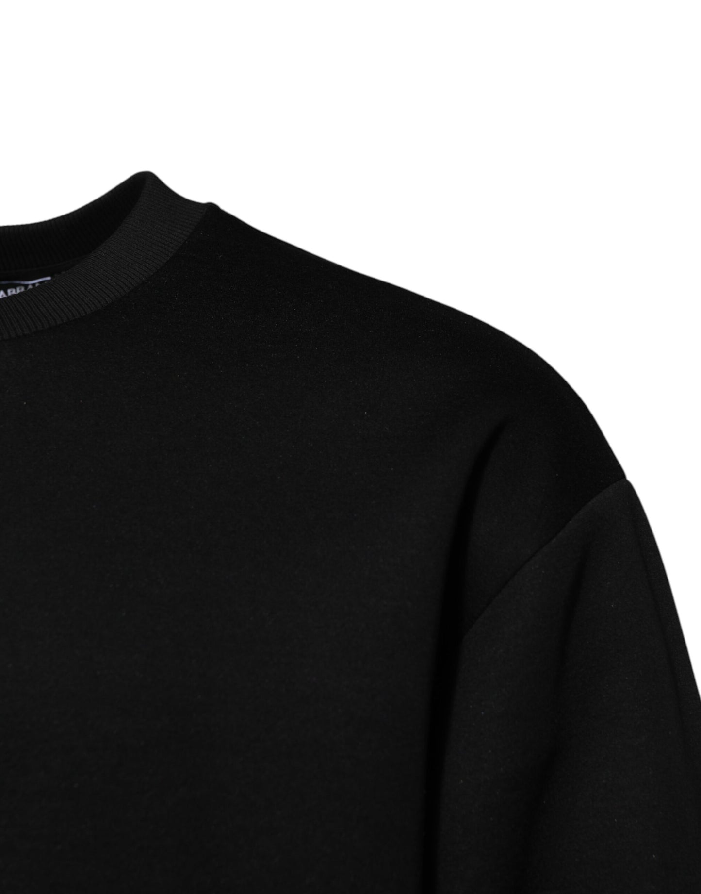 Dolce &amp; Gabbana – Schwarzer Modal-Pullover mit DG-Logo-Plakette