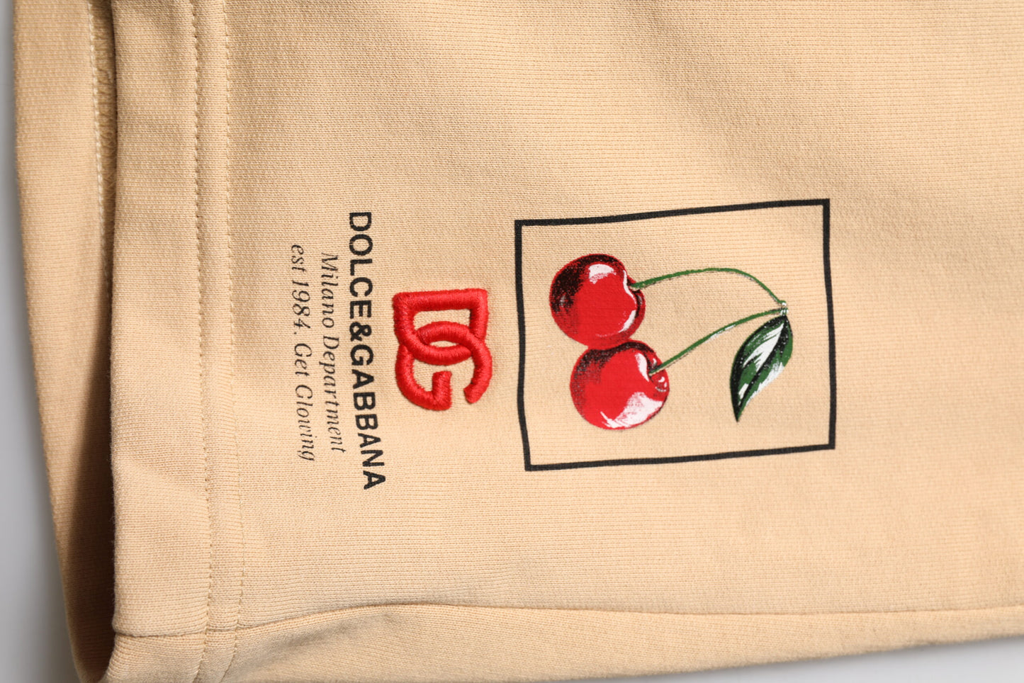 Dolce &amp; Gabbana Gelbe Baumwoll-Bermuda-Sweatshorts für Herren