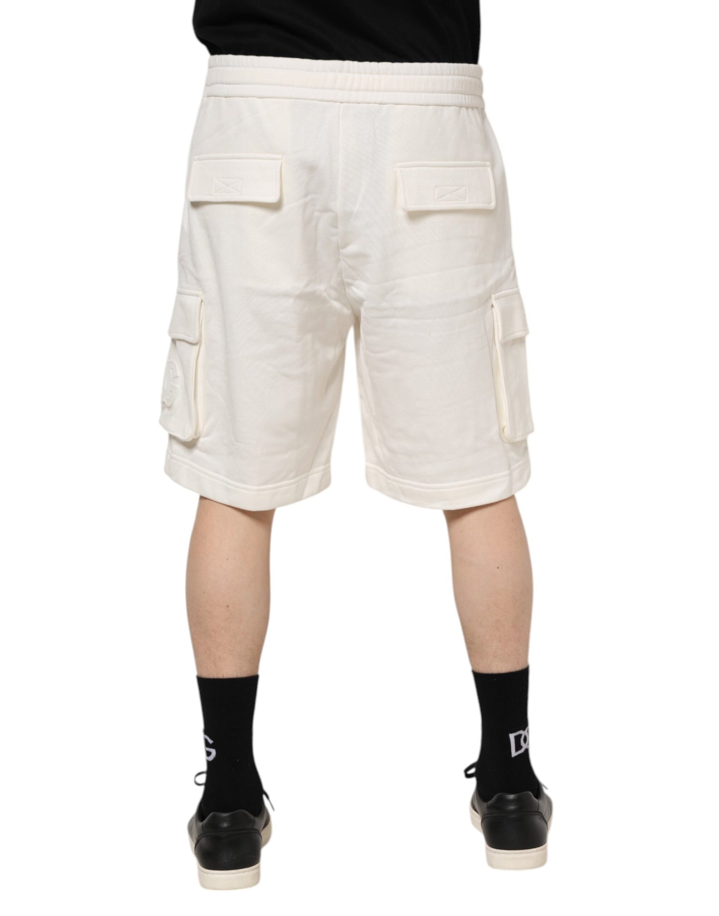 Dolce &amp; Gabbana – Weiße Cargo-Bermudashorts aus Baumwolle
