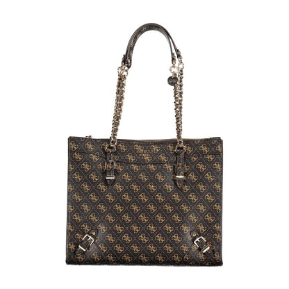 Guess Jeans – Handtasche aus Polyethylen in Braun