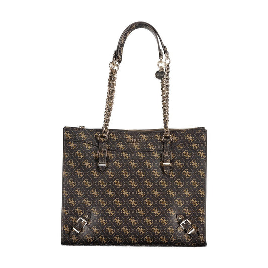 Guess Jeans – Handtasche aus Polyethylen in Braun