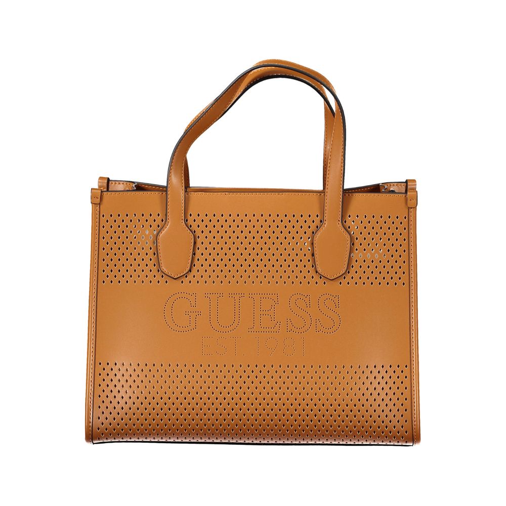 Guess Jeans – Handtasche aus Polyethylen in Braun