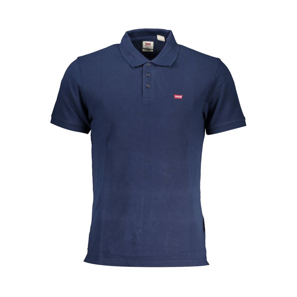 Levi's – Blaues Poloshirt aus Baumwolle