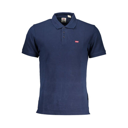 Levi's – Blaues Poloshirt aus Baumwolle