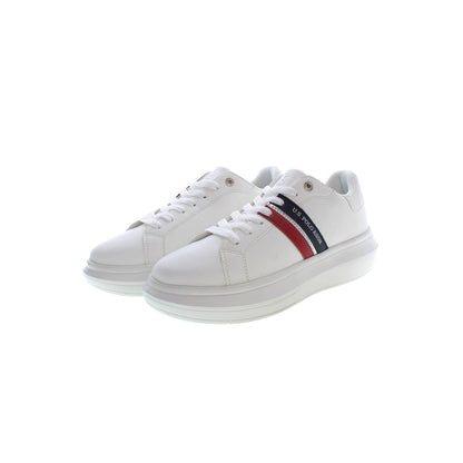 US POLO ASSN. Weißer Polyester-Sneaker