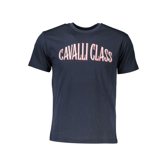 Blaues Baumwoll-T-Shirt der Cavalli Class