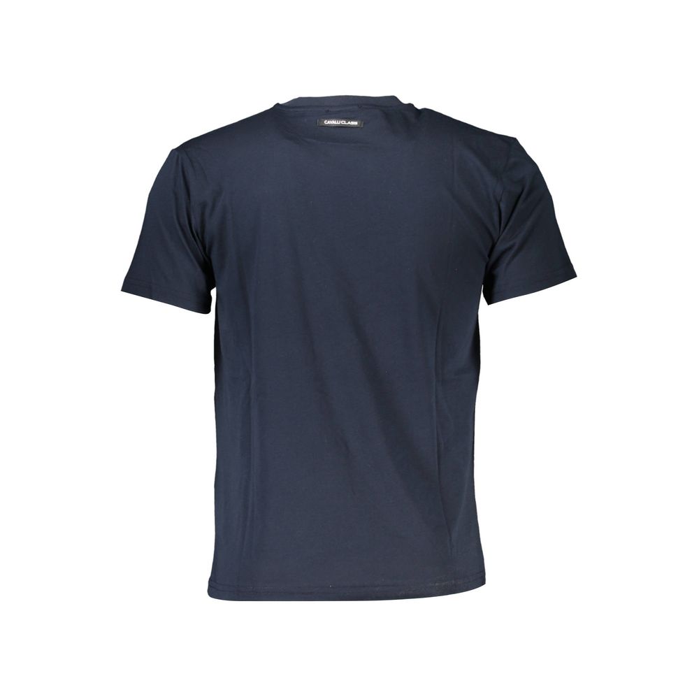 Blaues Baumwoll-T-Shirt der Cavalli Class