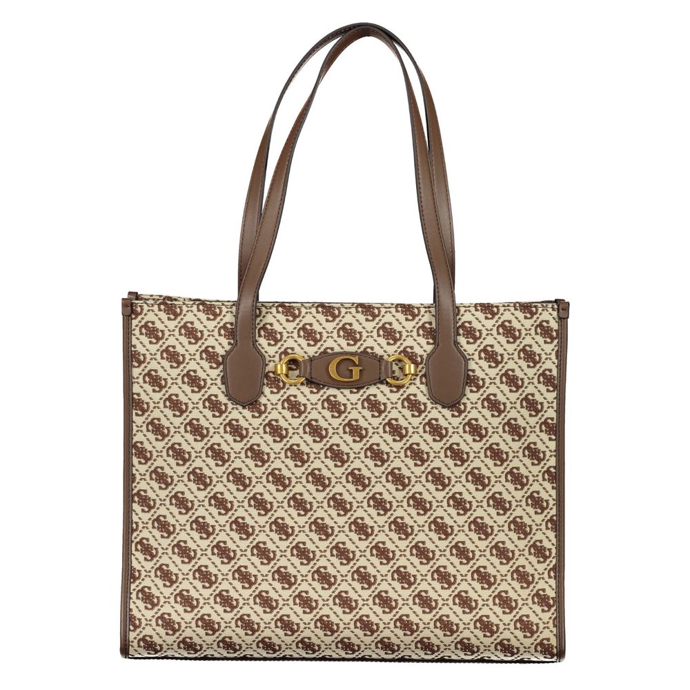 Guess Jeans – Braune Polyester-Handtasche
