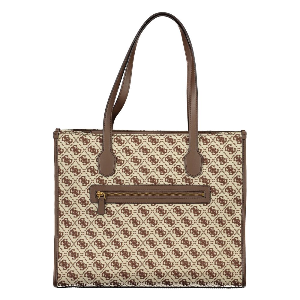 Guess Jeans – Braune Polyester-Handtasche