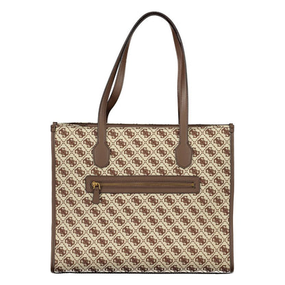 Guess Jeans – Braune Polyester-Handtasche