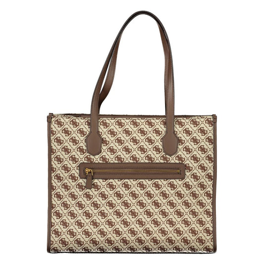 Guess Jeans – Braune Polyester-Handtasche