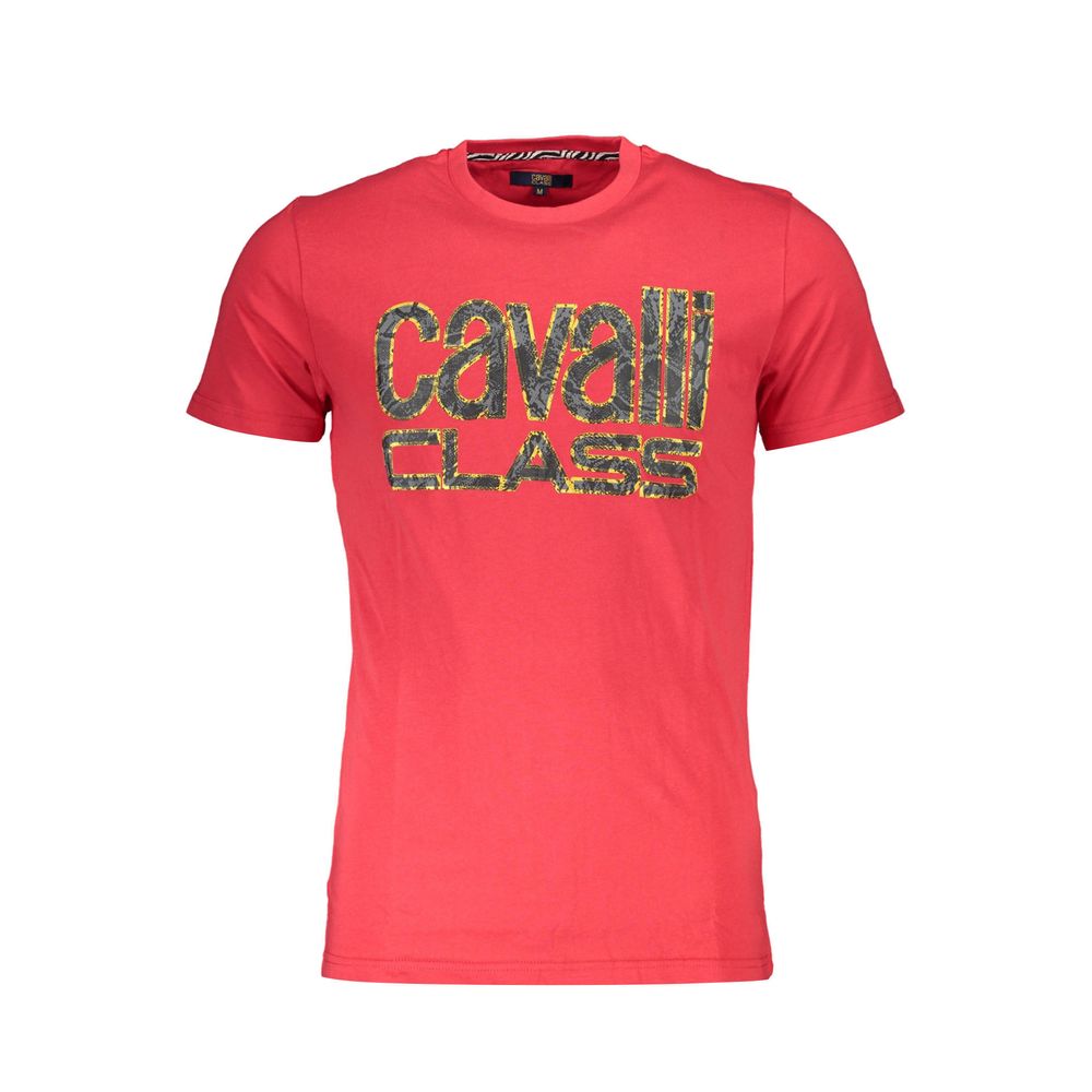 Rotes Baumwoll-T-Shirt der Cavalli-Klasse