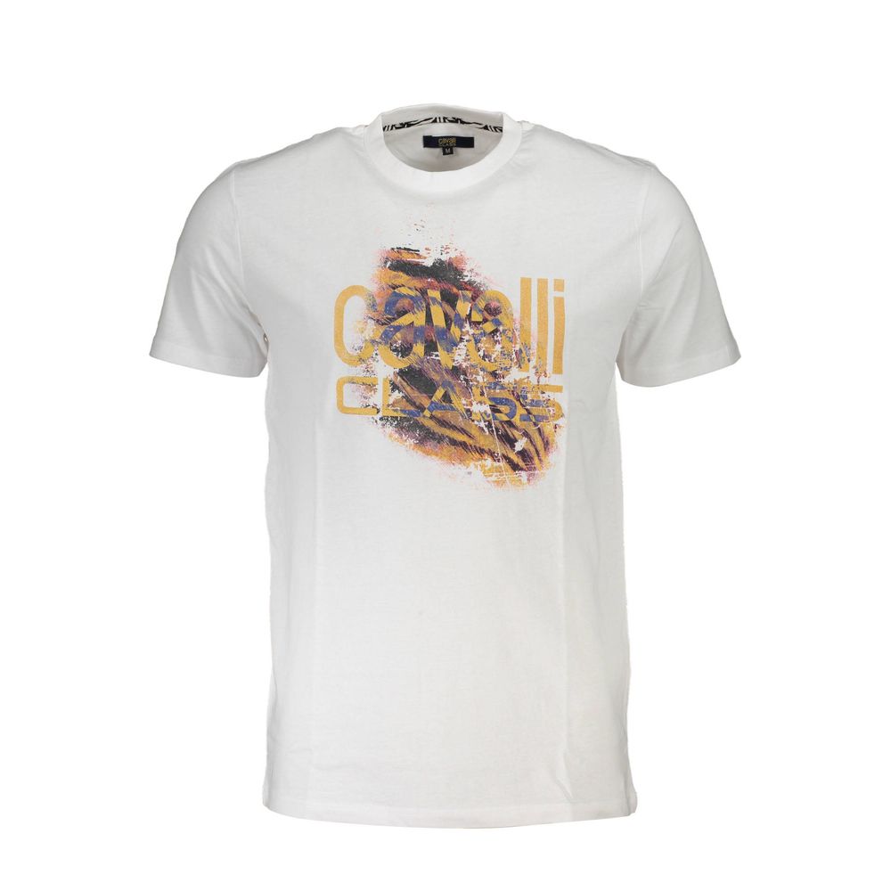 Weißes Baumwoll-T-Shirt der Cavalli Class