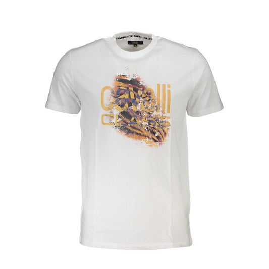Weißes Baumwoll-T-Shirt der Cavalli Class