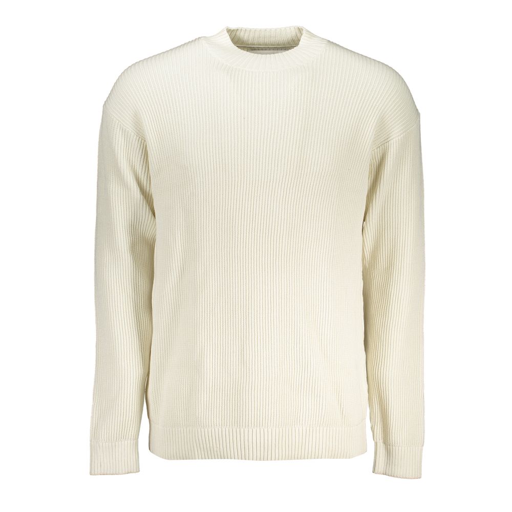 Calvin Klein – Weißer Baumwollpullover