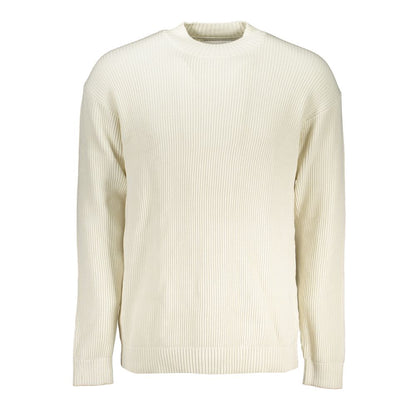 Calvin Klein – Weißer Baumwollpullover