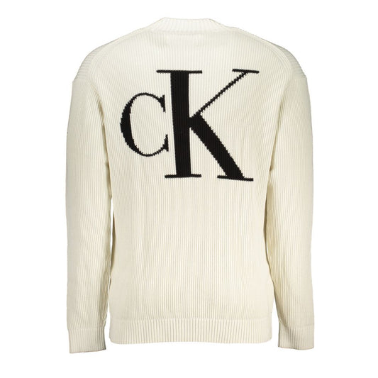 Calvin Klein – Weißer Baumwollpullover