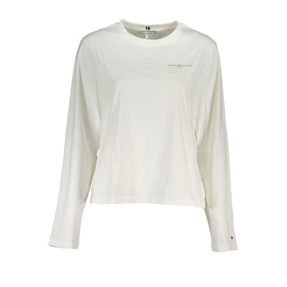 Tommy Hilfiger – Weißes Baumwoll-T-Shirt für Damen
