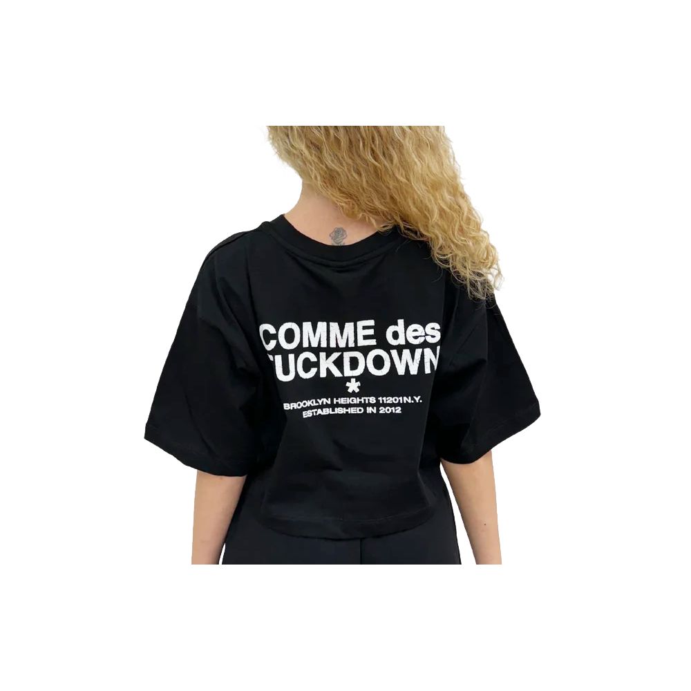 Comme Des Fuckdown Schwarzes Baumwoll-Damen-T-Shirt
