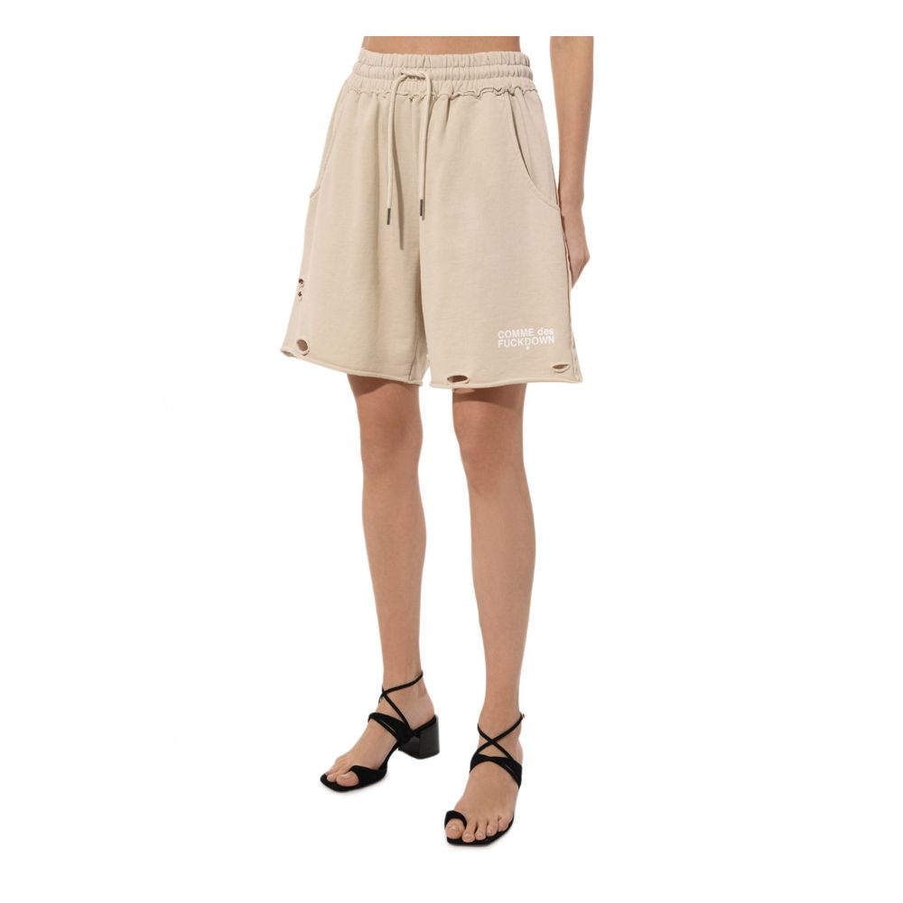 Comme Des Fuckdown Beige Baumwollshorts