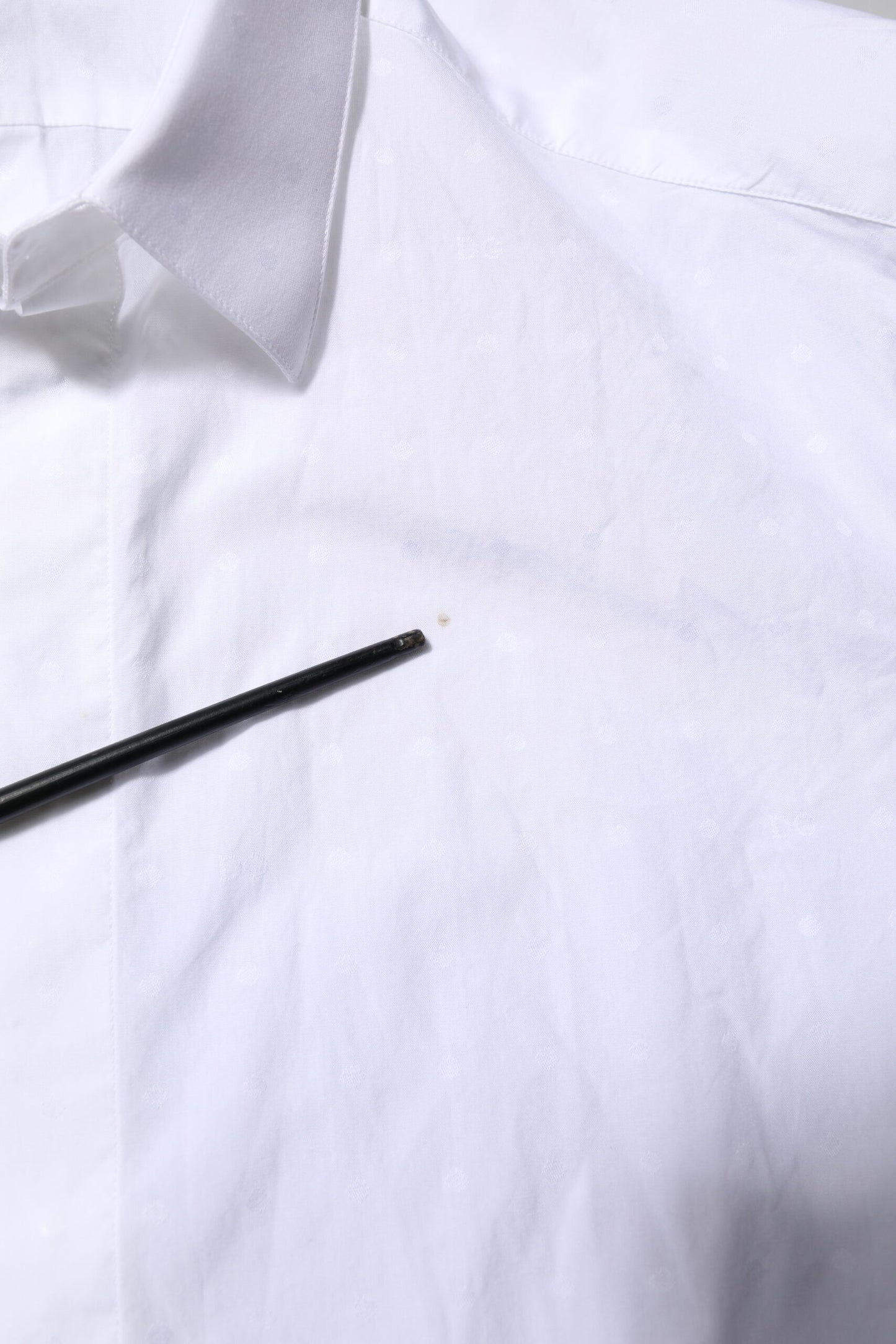 Dolce &amp; Gabbana – Weißes, goldenes Hemd aus Baumwolle