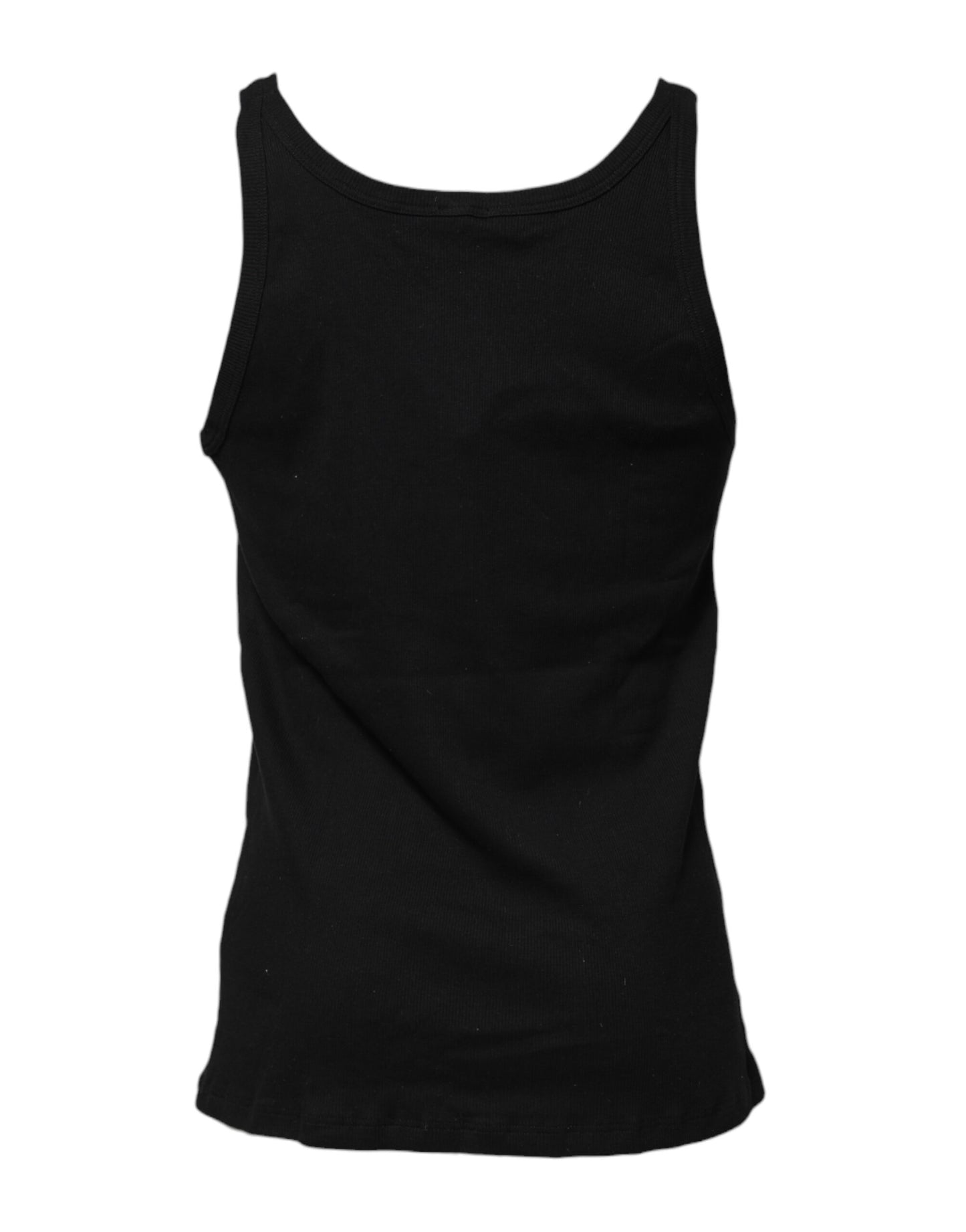 Dolce &amp; Gabbana – Schwarzes, ärmelloses Unterwäsche-Tank-T-Shirt aus Baumwolle