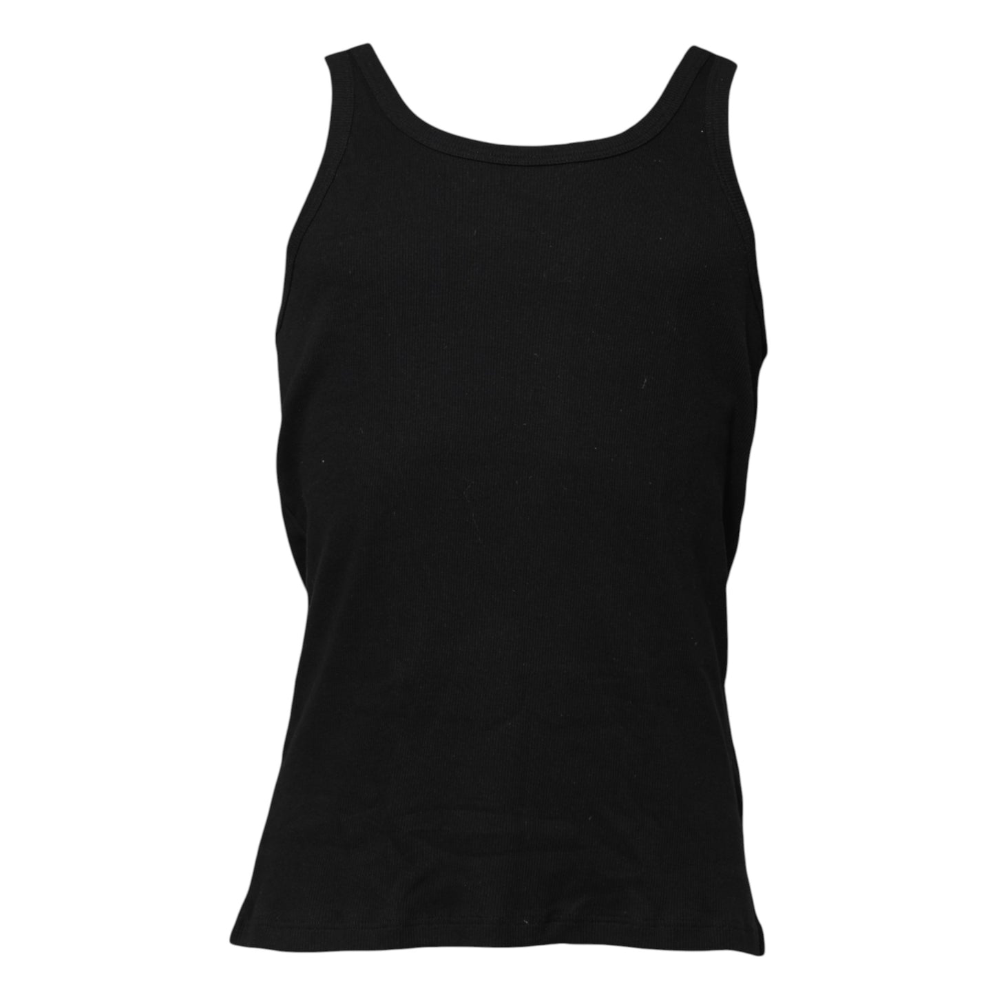 Dolce &amp; Gabbana – Schwarzes, ärmelloses Unterwäsche-Tank-T-Shirt aus Baumwolle