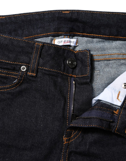 GF Ferre – Dunkelblaue Skinny-Jeans aus Baumwolle mit mittlerer Taille