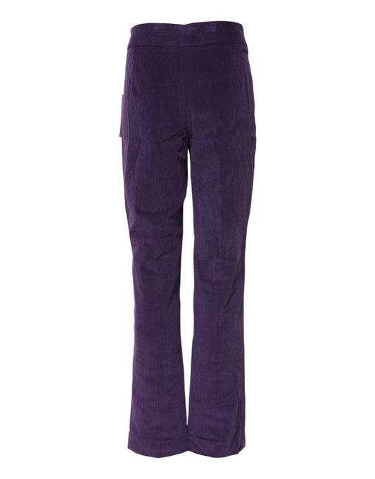 BENCIVENGA Lila Schlaghose mit hoher Taille