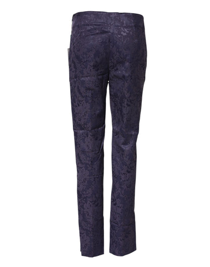 BENCIVENGA Lila Jacquard-Hose mit hoher Taille