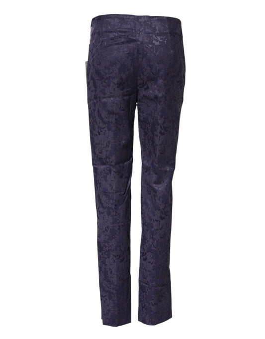 BENCIVENGA Lila Jacquard-Hose mit hoher Taille