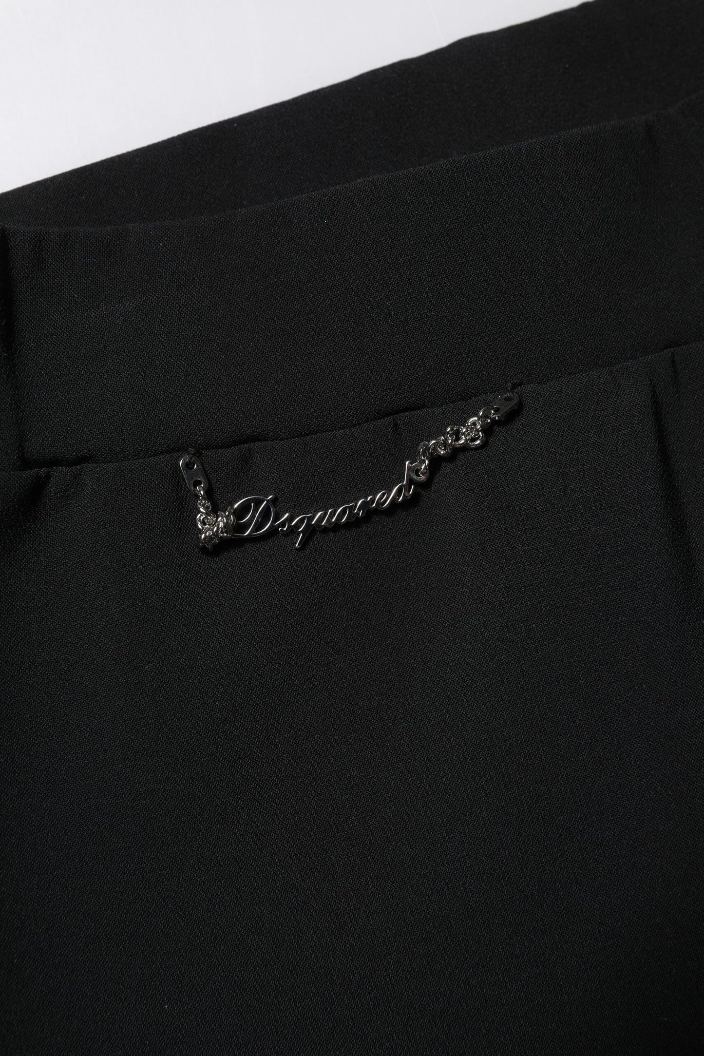 Dsquared² Schwarze Schlaghose aus Polyester mit hoher Taille