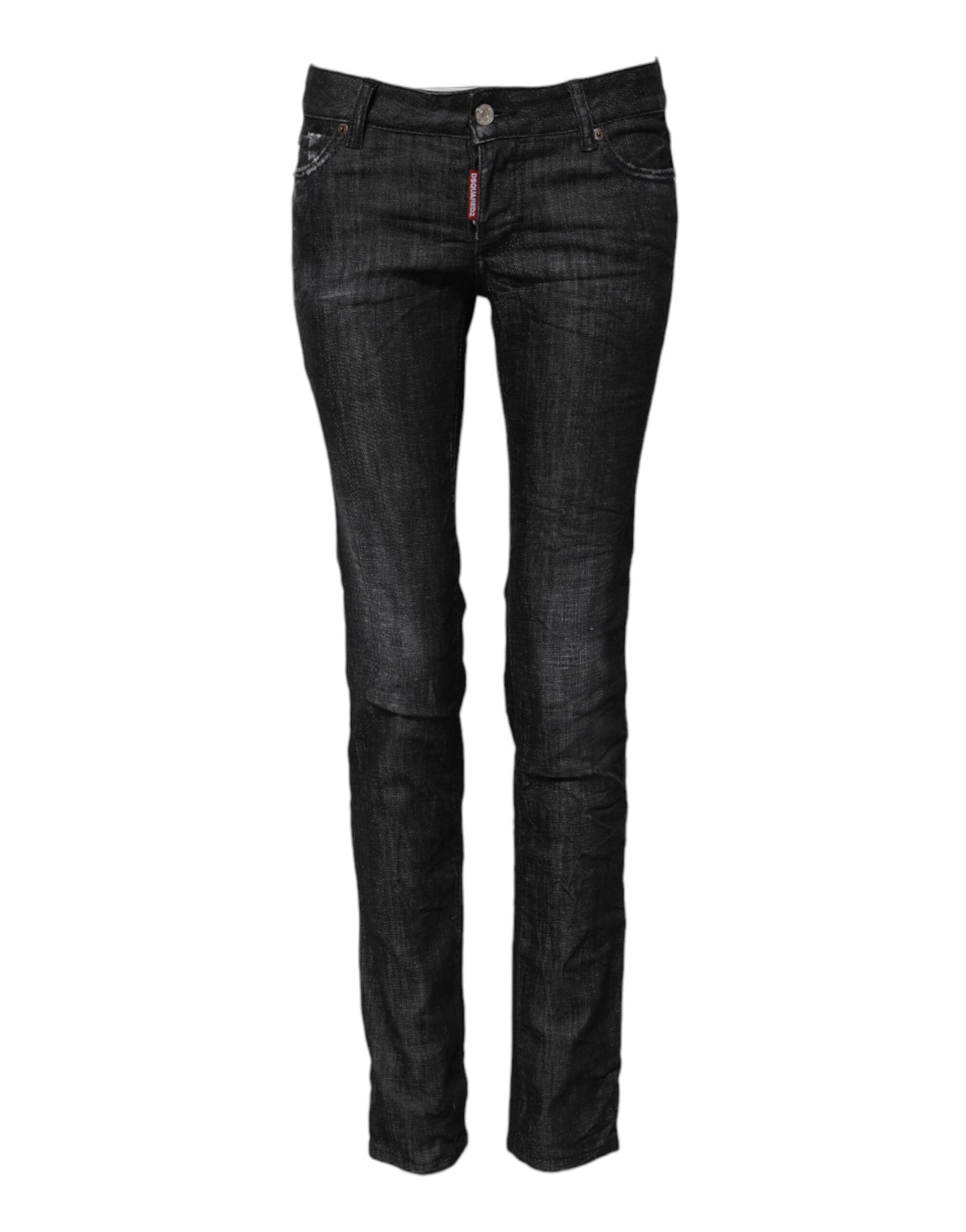 Dsquared² – Schwarze Skinny-Jeans aus Baumwolle mit niedriger Taille