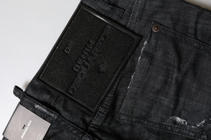 Dsquared² – Schwarze Skinny-Jeans aus Baumwolle mit niedriger Taille